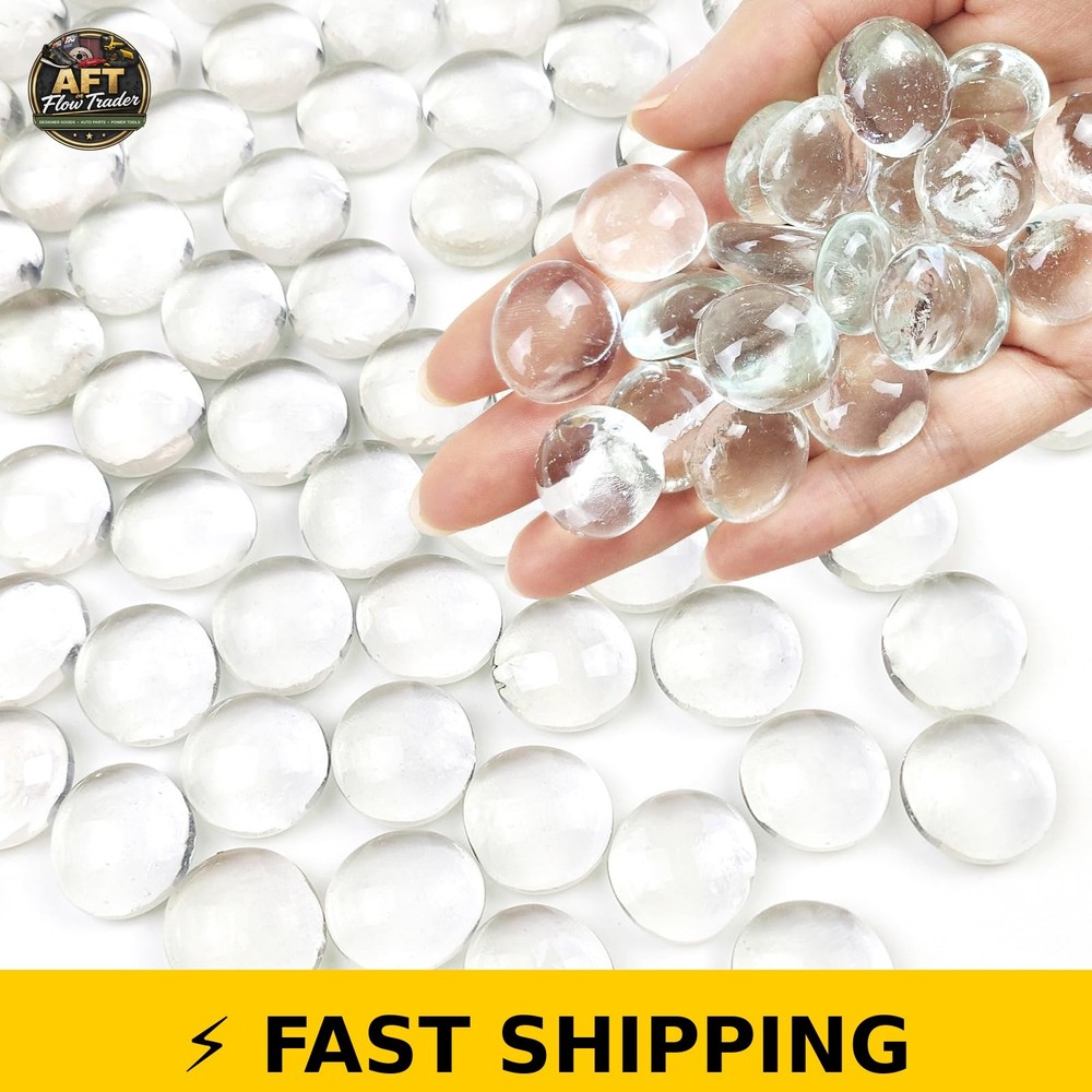FANTIAN 1lb Clear Glass Beads for Vases – 100 Pcs