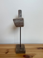 Coastal Shore Bird Wood Sculpture on Stand Rustic Beach Decor Heron Sandpiper