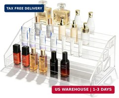 12 Inchs Acrylic Tiered Display Stand 4 tier Acrylic Riser Display Shelf Stands