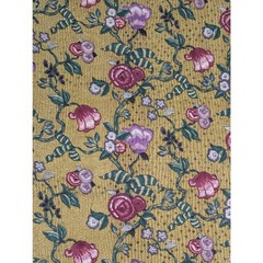 Vintage Jacobean Style Printed & Embroidered Floral Tapestry 49x29in
