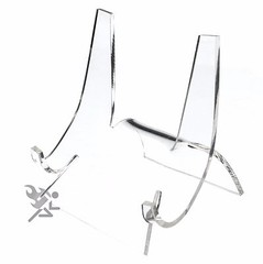 Clear Acrylic Easel Display Stands for 6″ to 9″ Plates (4″ High) Qty: 3