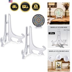 2pcs Small Clear Acrylic Plate Stands for Display 3 Inch Acrylic Easel Stand …