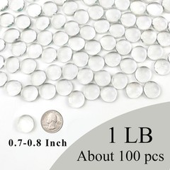 FANTIAN 1lb Clear Glass Beads for Vases, 100 Pcs 1 Pound,