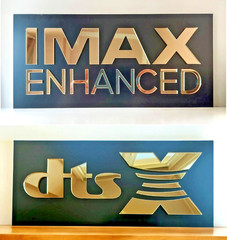 IMAX Enhanced DTS X Gold Acrylic Home Theater Plaque Movie Media Cinema Decor