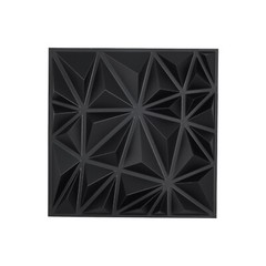 3D Wall Panels 33-Pack 11.81 x 11.81” PVC 32 Sq.Ft Coverage Diamond Matte Black