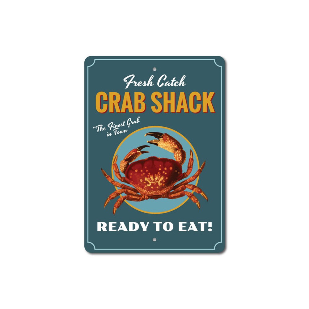 Crab Decor, Crab Sign, Crab Lover Aluminum Metal Decor Sign