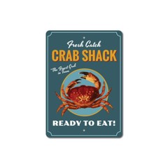 Crab Decor, Crab Sign, Crab Lover Aluminum Metal Decor Sign