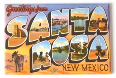 Greetings from Santa Rosa New Mexico FRIDGE MAGNET travel souvenir