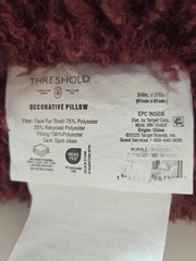 Threshold 24×24 Purple Shag Decorative Throw Pillow Super Soft NEW