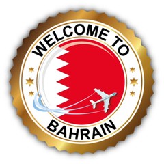 Welcome To Bahrain Flag Label Car Bumper Sticker Decal