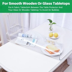 Linkgro Clear Plastictable Cover Protector Clear Vinyl Pvc Tablecloth