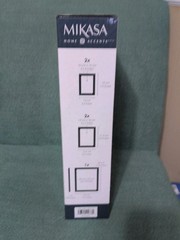 Mikasa Home Accents Set of 5 Enamel Frames Black NEW SET Photo Decor New