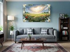 Bible Verse Canvas Jeremiah 29 11 Floral Christian Wall Art Faith Decor