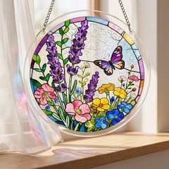 Charming Butterfly Acrylic Puzzle Suncatcher, DIY Suncatcher Puzzle Kit Window