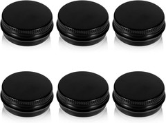 6-Pack 0.5oz Aluminum Tins – Mini Screw Lid Containers for Salves & Spices