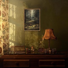 Vintage Forest Deer Canvas Wall Art – Rustic Home Decor