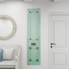 18 In. X 78 In. Wood Green Antique Door Scroll Wall Decor