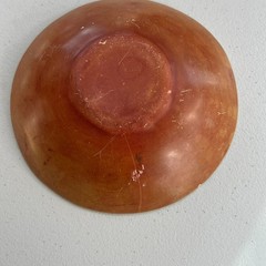 Hand Painted/Carved Bowl Trinket Dish Decor Soapstone 6.5″ Art
