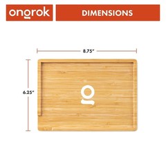 Bamboo Tray, Small (9×6 in), Mini Wooden Tray with Small Rolling Surface