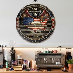 Personalized Patriotic Wall Sign with Rope