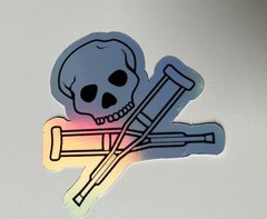 Jackass Skull Logo 3 Inch Waterproof Holographic Vinyl Sticker