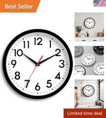 Stylish 8-Inch Silent Wall Clock – Modern Battery Operated Decor for Any Room