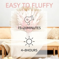 Hapart Bunny Tails Dried Flowers Bouquet Nature Colorful Pampas Grass with Ba…