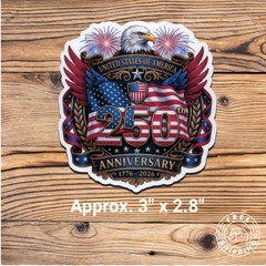 USA 250th Anniversary 1776-2026 America 250 Semiquincenten Sticker