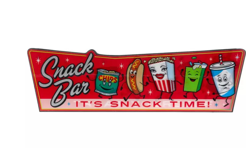 Home Theatre Snack Bar Lenticular Wall Decor Vintage Drive-in Movies 6×20 in