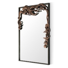 SPI Home 51154 Octopus Wall Mirror Rectangle Nautical Coastal Beach Ocean 29In
