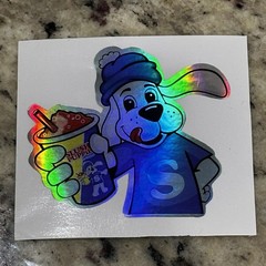 HOLOGRAPHIC SLUSH PUPPIES 3” INCH Vinyl Sticker Decal Retro VTG Nostalgic Puppy