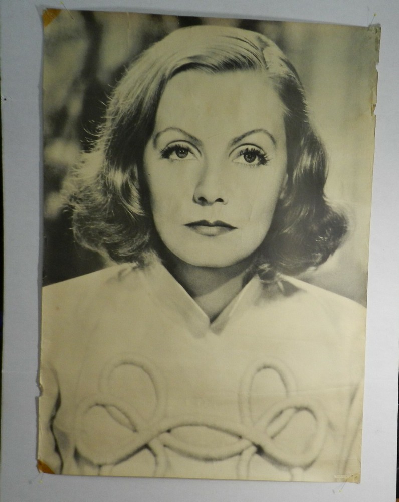 TB-B VINTAGE 1960s GRETA GARBO LARGE POSTER 42 X 29 in PERSONALITY POSTERS