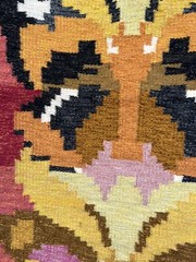 Stunning Swedish Color Tapestry Runner Rölakan /Flatweave Ingegerd Silow RARE