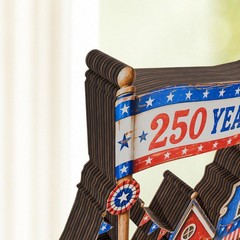 Personalized America 250 Years of Freedom Wooden Block Decor,Custom Patriotic