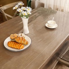 Clear Vinyl Tablecloth Protector Waterproof/Oil-Proof Plastic Square Transparent