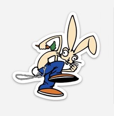 3 Inch Blink 182 rabbit sticker. Matte finish.
