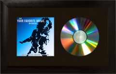 7×12 Single CD Wall Display Mat and Solid Black 1″ Wide Frame