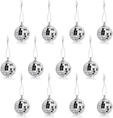 Elegant 12-Piece Disco Mirror Ball Set – 1.6″ Ornaments for All Occasions