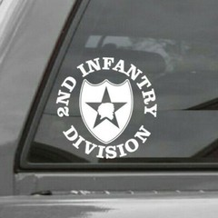 2ND INFANTRY DIVISION TEXT Vinyl Window Decal Sticker U.S. ARMY Second To None