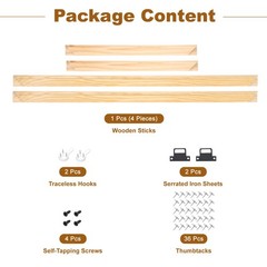 DIY Canvas Stretcher Bars 14 x 20 Inch Canvas Frame Wooden Frames Kit