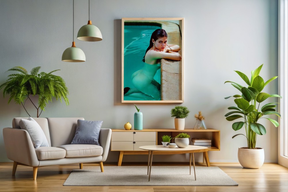 Alexandra Daddario Pool Poster or Canvas – Alexandra Daddario Wall Art