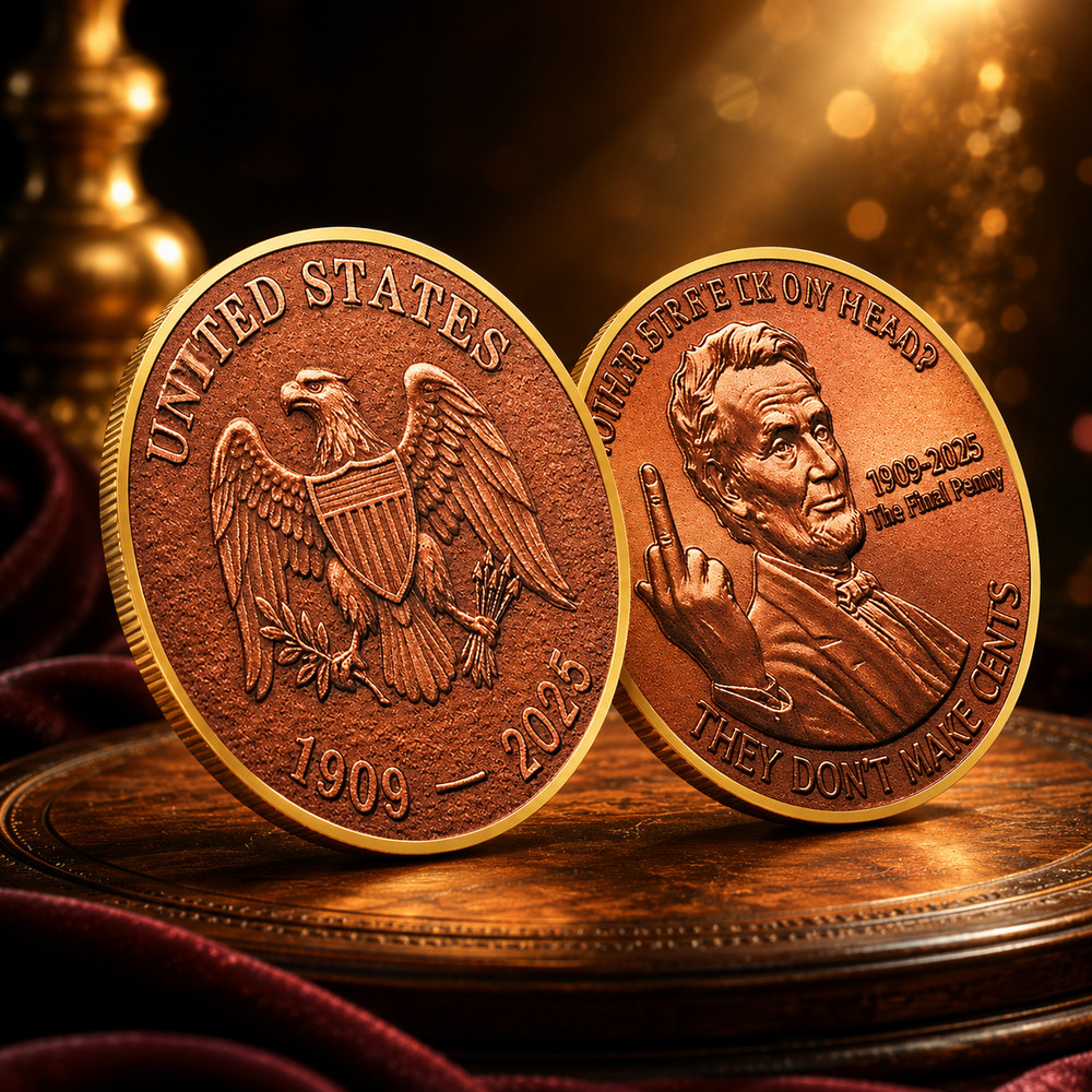 Final Penny 1909 2025 Novelty Coin Lincoln Medal