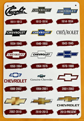Chevy Chevrolet Logo Tin Sign (Camaro Corvette Vette Bel Air Impala Bow Tie) W58