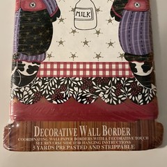 cow milk wall Paper Decorative border 5yds X 6 7/8” Wide Farm Country