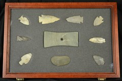 Two Timbers Small Display Case Walnut Finish 2″x10″x12″ Knife Arrowhead Pins