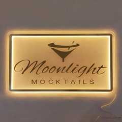 Custom LED Acrylic Neon Sign | Business Logo Wall Decor | Backlit Salon Decor
