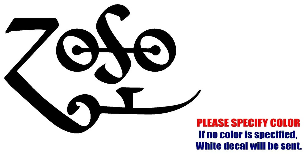 ZoSo Symbol Vinyl Decal Sticker Car Truck window Bumper Various Sizes