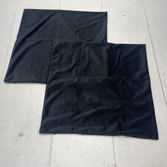 JUSPURBET Pillow Covers 22×22 Black Set of 2 Decorative Throw Zippered Square
