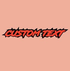 Custom Text Badge – Type Your Text – Lightning Font – Acrylic Custom Emblem.