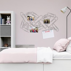 Wall Decor Abstract Metal Paperclip Art for Home Kitchen Office Bedroom PicFrame